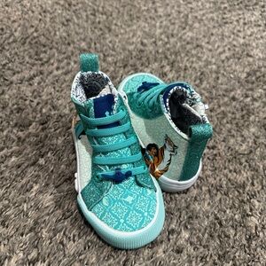 Kids Turquoise High-Top Sneakers